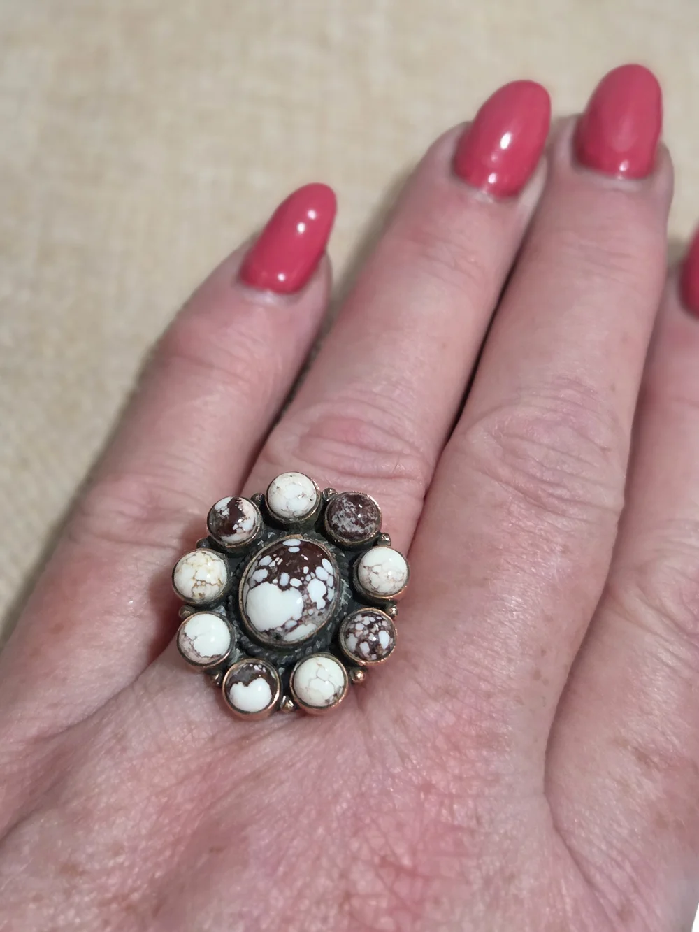 Wild Horse Turquoise Stone Statement Ring - Women Jewelry